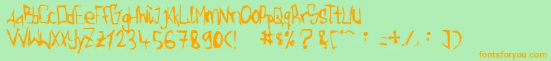 Torgny Font – Orange Fonts on Green Background