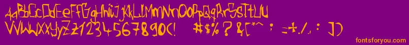 Torgny Font – Orange Fonts on Purple Background