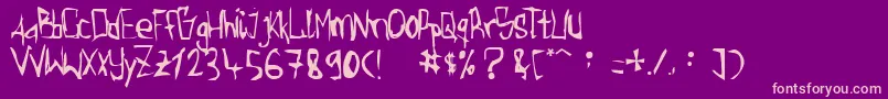 Torgny Font – Pink Fonts on Purple Background