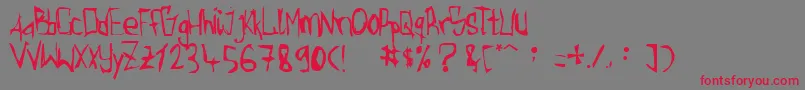 Torgny Font – Red Fonts on Gray Background