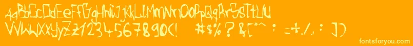 Torgny Font – Yellow Fonts on Orange Background