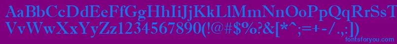 AAntiquetrady-Schriftart – Blaue Schriften auf violettem Hintergrund