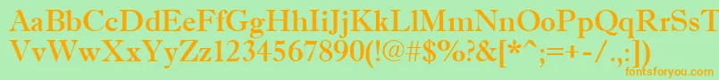 AAntiquetrady Font – Orange Fonts on Green Background