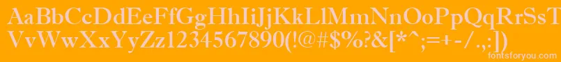 AAntiquetrady Font – Pink Fonts on Orange Background