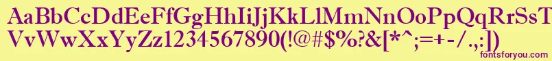 AAntiquetrady Font – Purple Fonts on Yellow Background