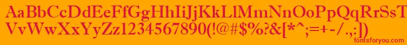 AAntiquetrady Font – Red Fonts on Orange Background