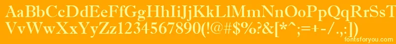 AAntiquetrady Font – Yellow Fonts on Orange Background
