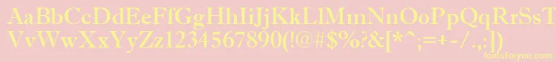 AAntiquetrady Font – Yellow Fonts on Pink Background