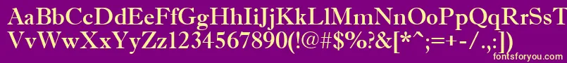 AAntiquetrady Font – Yellow Fonts on Purple Background