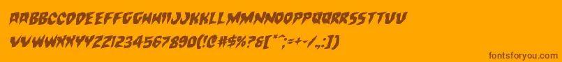 Countsuckularotal Font – Brown Fonts on Orange Background