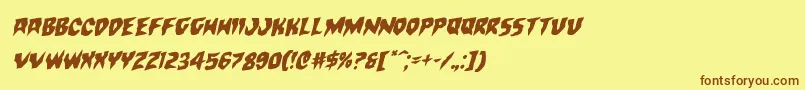 Countsuckularotal Font – Brown Fonts on Yellow Background