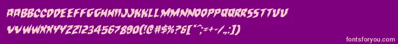 Countsuckularotal Font – Pink Fonts on Purple Background