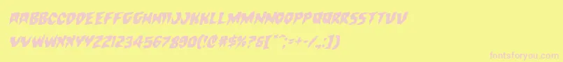 Countsuckularotal Font – Pink Fonts on Yellow Background