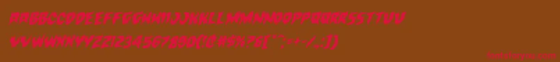 Countsuckularotal Font – Red Fonts on Brown Background