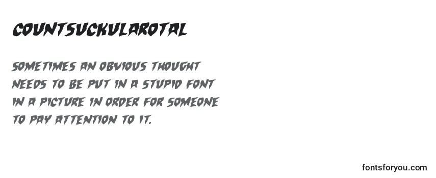 Countsuckularotal Font