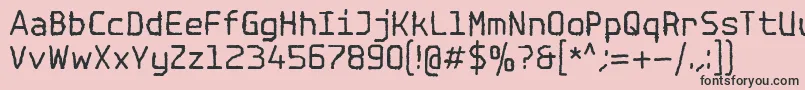 フォントSpotlightTypewriterNc – ピンクの背景に黒い文字