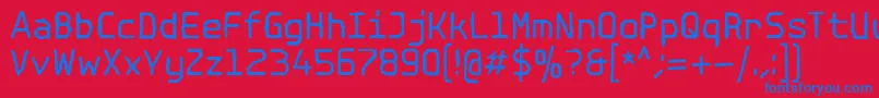 SpotlightTypewriterNc Font – Blue Fonts on Red Background