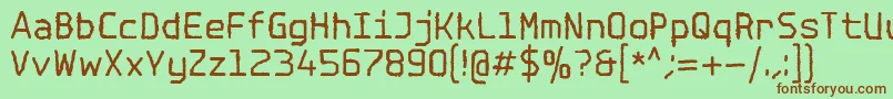 SpotlightTypewriterNc Font – Brown Fonts on Green Background
