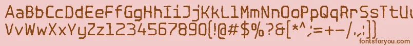 SpotlightTypewriterNc-fontti – ruskeat fontit vaaleanpunaisella taustalla