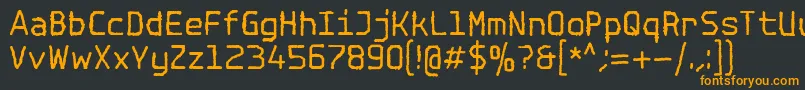 SpotlightTypewriterNc Font – Orange Fonts on Black Background