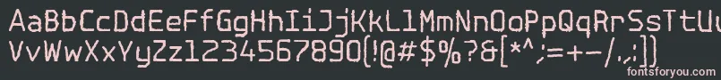 Czcionka SpotlightTypewriterNc – różowe czcionki na czarnym tle