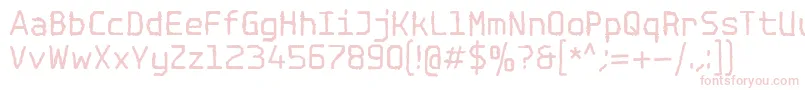 フォントSpotlightTypewriterNc – 白い背景にピンクのフォント