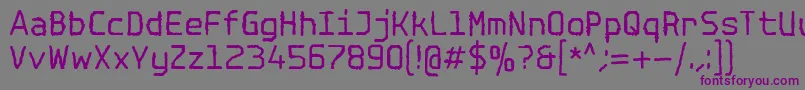 Шрифт SpotlightTypewriterNc – фиолетовые шрифты на сером фоне