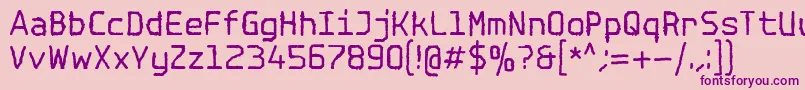 フォントSpotlightTypewriterNc – ピンクの背景に紫のフォント