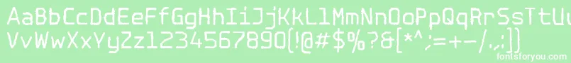 フォントSpotlightTypewriterNc – 緑の背景に白い文字
