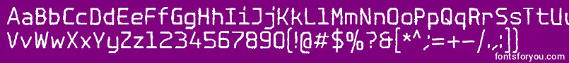 フォントSpotlightTypewriterNc – 紫の背景に白い文字