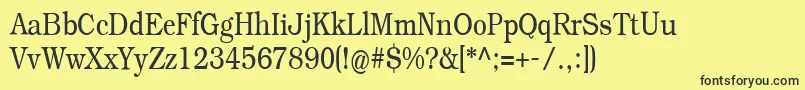 Practiqua Font – Black Fonts on Yellow Background