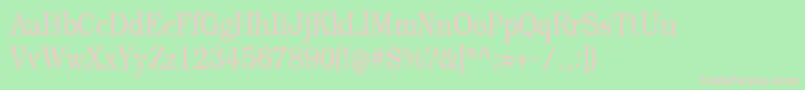 Practiqua Font – Pink Fonts on Green Background