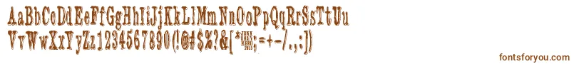 3TimesRecycledOldNewspaper Font – Brown Fonts on White Background