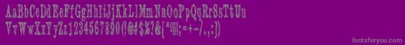 fuente 3TimesRecycledOldNewspaper – Fuentes Grises Sobre Fondo Morado