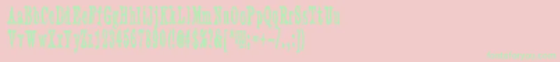 3TimesRecycledOldNewspaper Font – Green Fonts on Pink Background