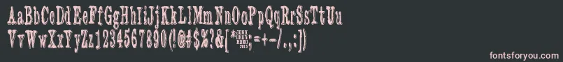 3TimesRecycledOldNewspaper Font – Pink Fonts on Black Background