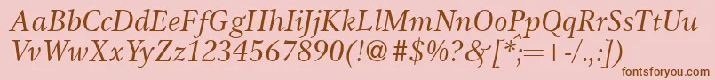 GameItalic Font – Brown Fonts on Pink Background