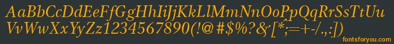 GameItalic Font – Orange Fonts on Black Background