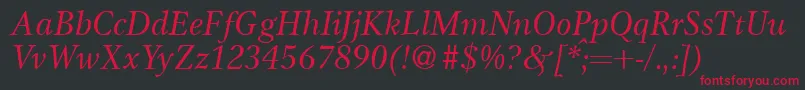fuente GameItalic – Fuentes Rojas Sobre Fondo Negro
