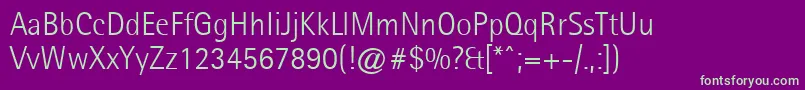 Agfarotissemisanslight Font – Green Fonts on Purple Background