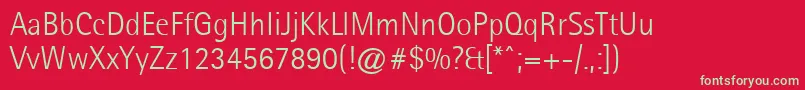 Agfarotissemisanslight Font – Green Fonts on Red Background