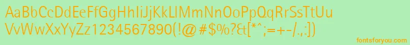 Agfarotissemisanslight Font – Orange Fonts on Green Background