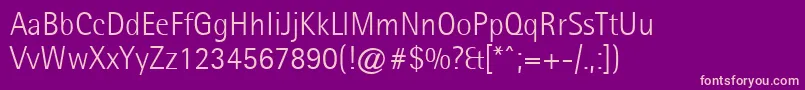 Agfarotissemisanslight Font – Pink Fonts on Purple Background