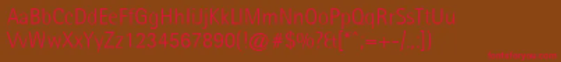 Agfarotissemisanslight Font – Red Fonts on Brown Background