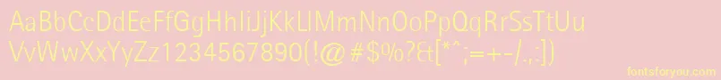 Agfarotissemisanslight Font – Yellow Fonts on Pink Background