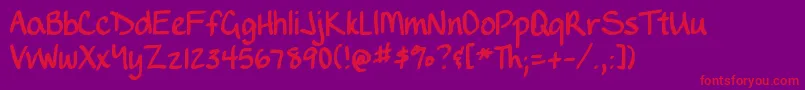 Police DjbWritesALot – polices rouges sur fond violet