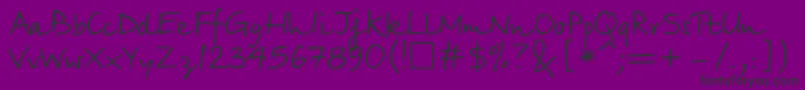 Birchctt-fontti – mustat fontit violetilla taustalla