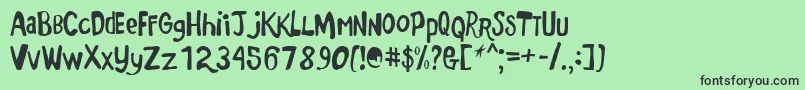 Markermonkey Font – Black Fonts on Green Background