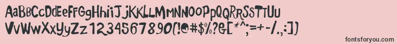 Fonte Markermonkey – fontes pretas em um fundo rosa