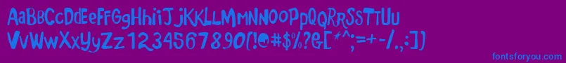 Markermonkey Font – Blue Fonts on Purple Background